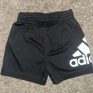 Adidas Black Athletic Shorts with White Logo